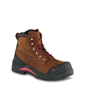 Red Wing Férfi King Toe ADC 6-inch Waterproof Safety Toe Munkavédelmi Bakancs Barna